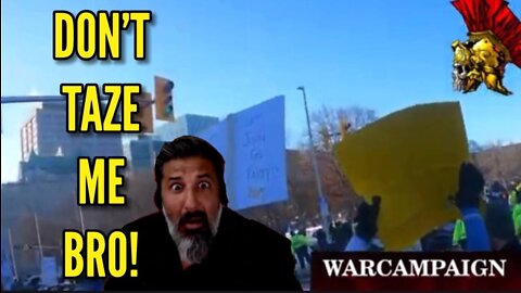 DON’T TAZE ME BRO! Indian guy VS. Anti-Freedom Convoy Canada Counter Protest Feb5 2022 Ottawa Canada