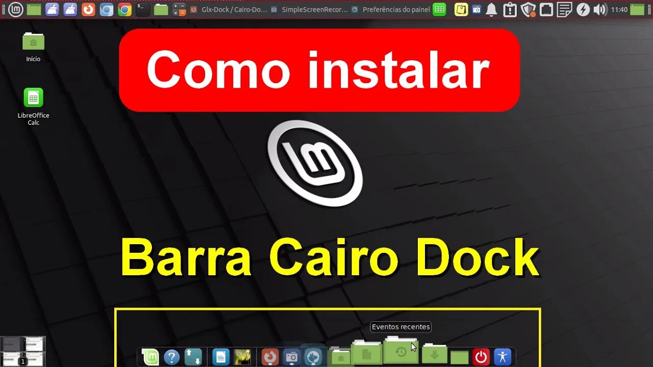 Como instalar a Barra Dock para seu desktop linux