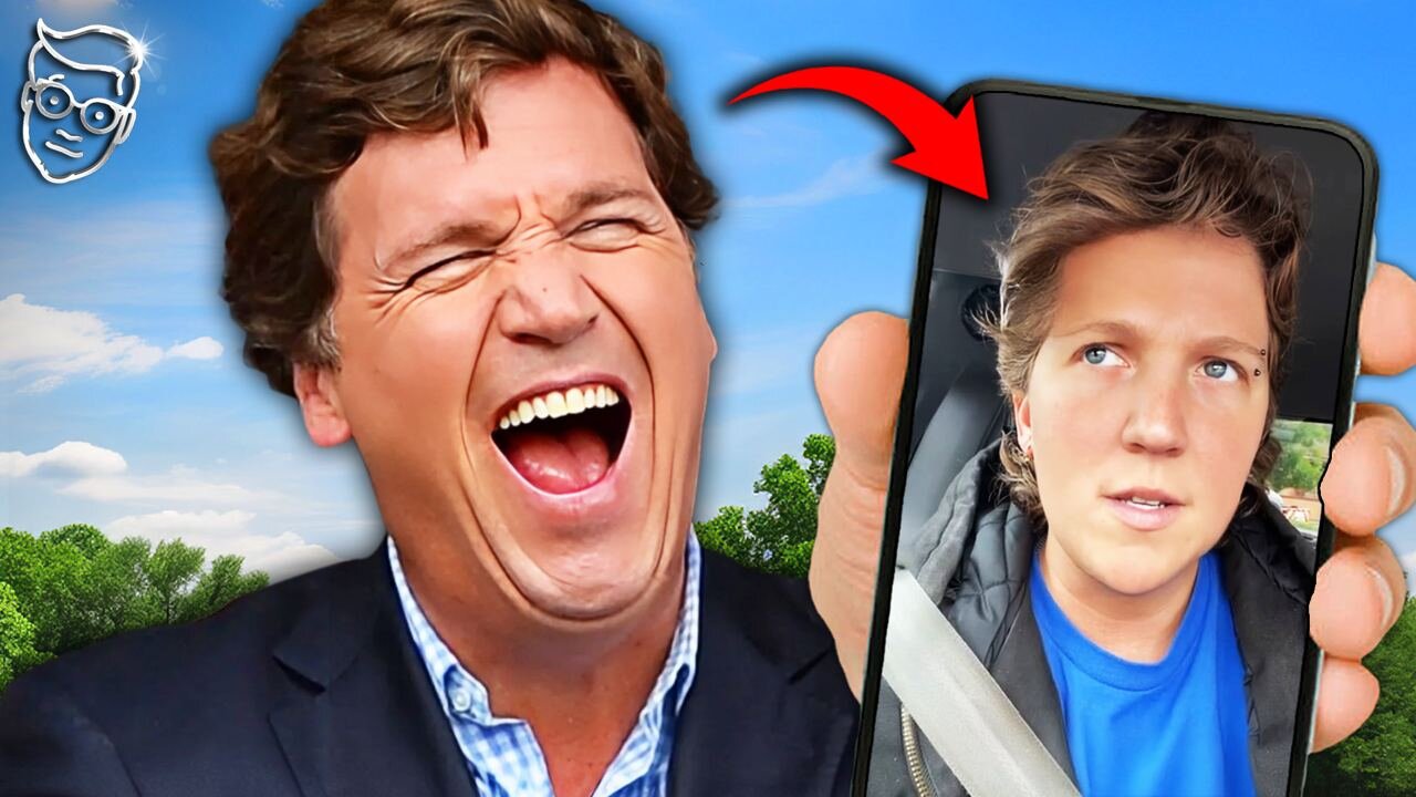 Gay Gen-Z TikToker Who Looks EXACTLY Like Tucker Carlson Goes VIRAL After Finding Out Who Tucker Is