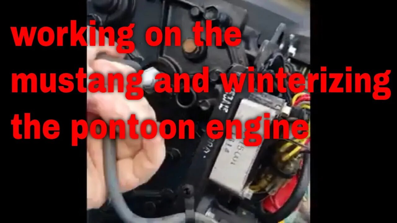 working on the mustang and the pontoon boat ( with a 90 hp mercury outboard )
