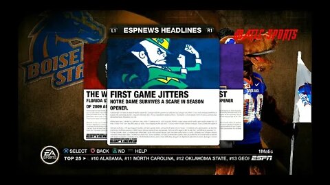 NCAA 10 (Notre Dame Dynasty Year 1)Rivalry Game Notre Dame Vs Michigan Week 2😳