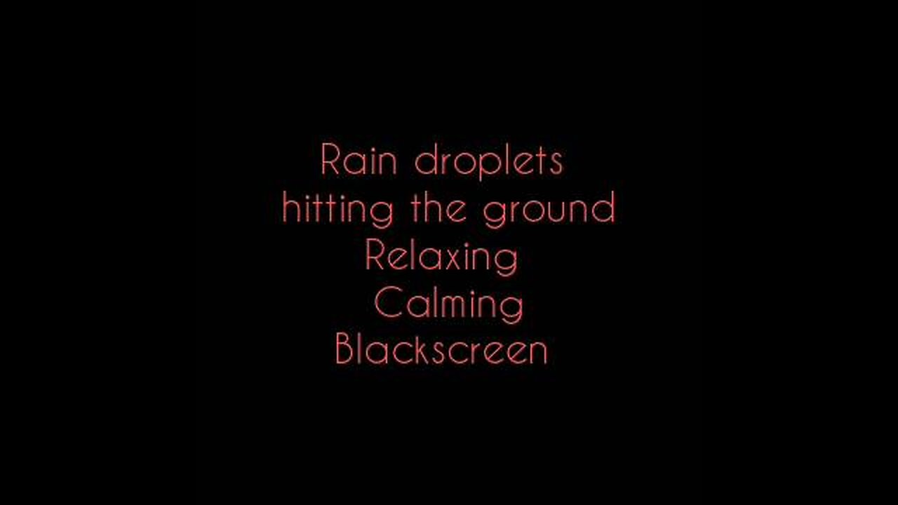 Raining sound, droplets hitting the ground
