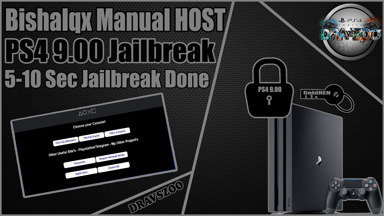 PS4 Bishalqx Manual HOST 5-10 Sec Jailbreak Done whith USB Metod for PS4 9.00