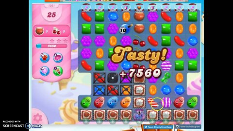 Candy Crush Level 1001 Audio Talkthrough, 3 Stars 0 Boosters