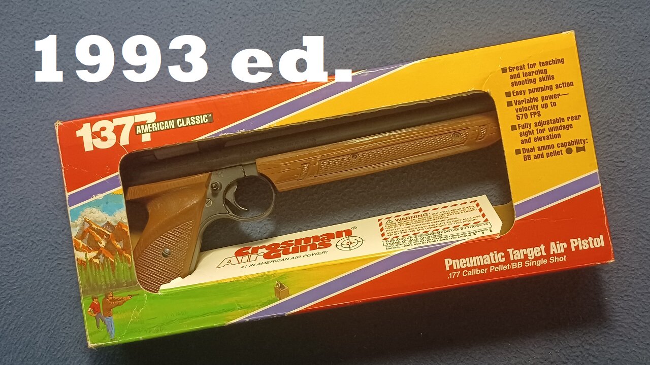 SHOW AND TELL 154: CROSMAN 1377 "American Classic" pneumatic .177 cal pellet airgun, 1993 edition