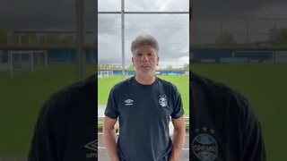 Renato Gaúcho parabenizando o Grêmio pelos seus 119 anos