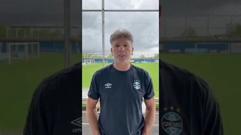 Renato Gaúcho parabenizando o Grêmio pelos seus 119 anos