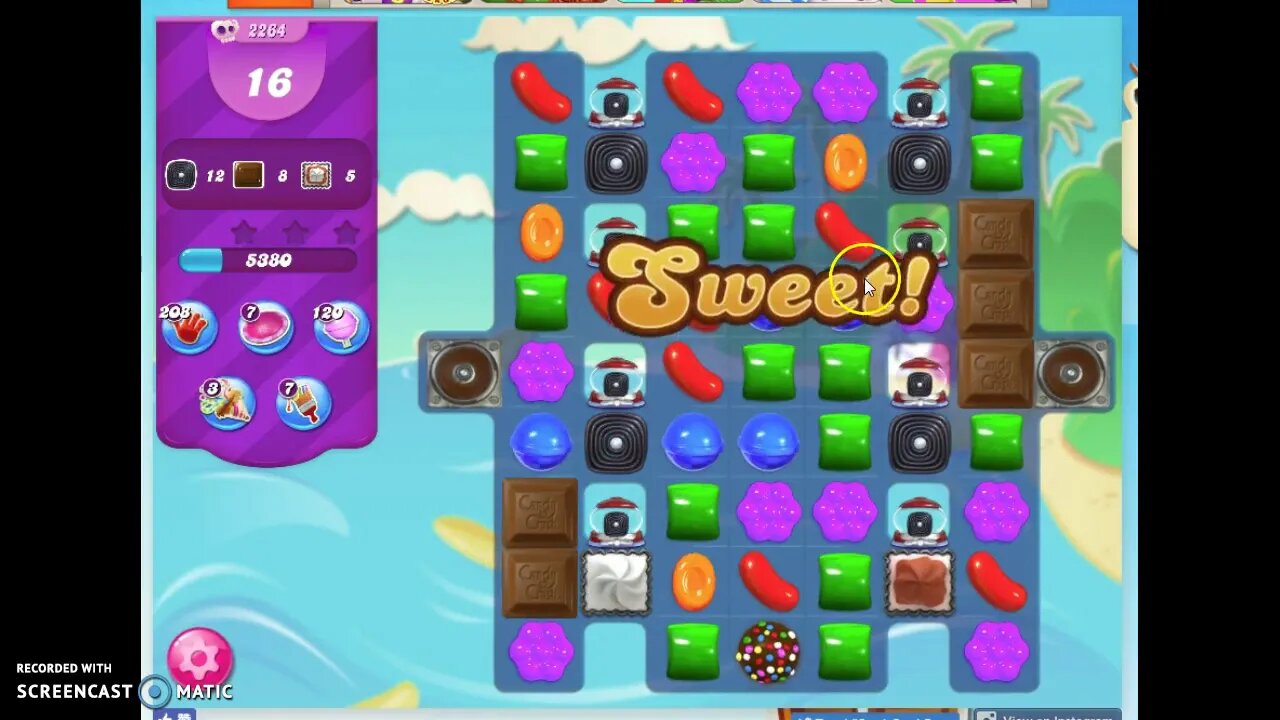 Candy Crush Level 2264 Audio Talkthrough, 3 Stars 0 Boosters