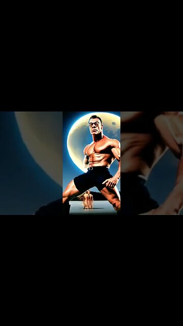 Jean Claude Van Damme Training in The Moon AI Generated Video