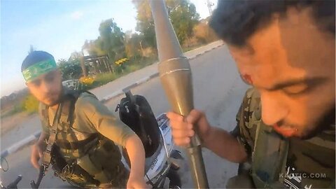 Full Version of a Hamas Fighter Filming his Own Death - Low level Graphic & No Gore