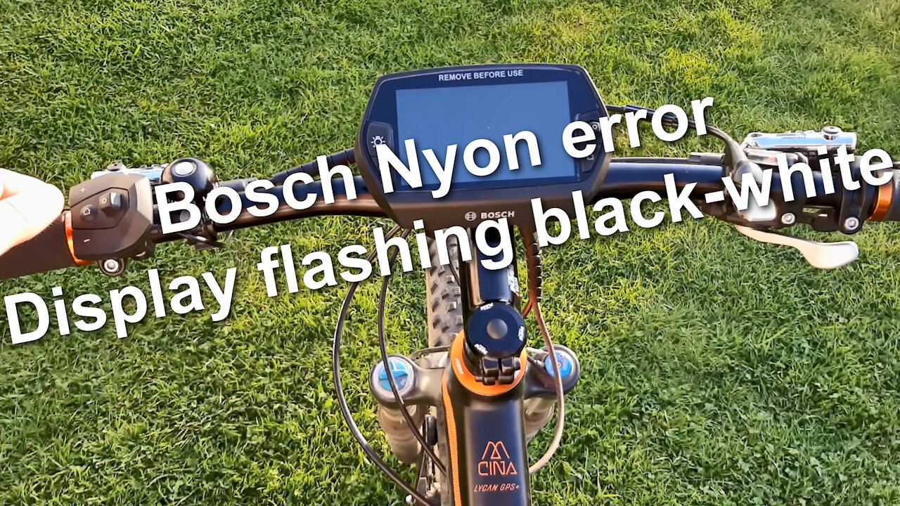 Bosch Nyon error - Display flashing black-white - Reset solution shown