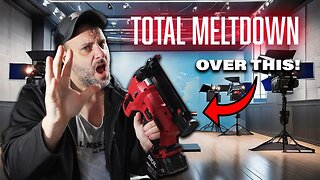 YouTuber has horrific nervous breakdown during interview while using new Skil 18 gauge Brad Nailer