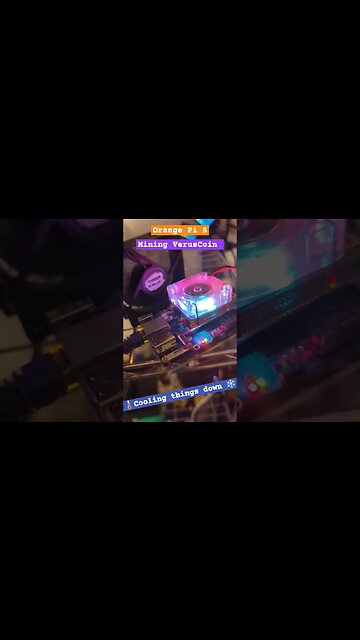 #OrangePi 5 Cooling while #VerusCoin mining