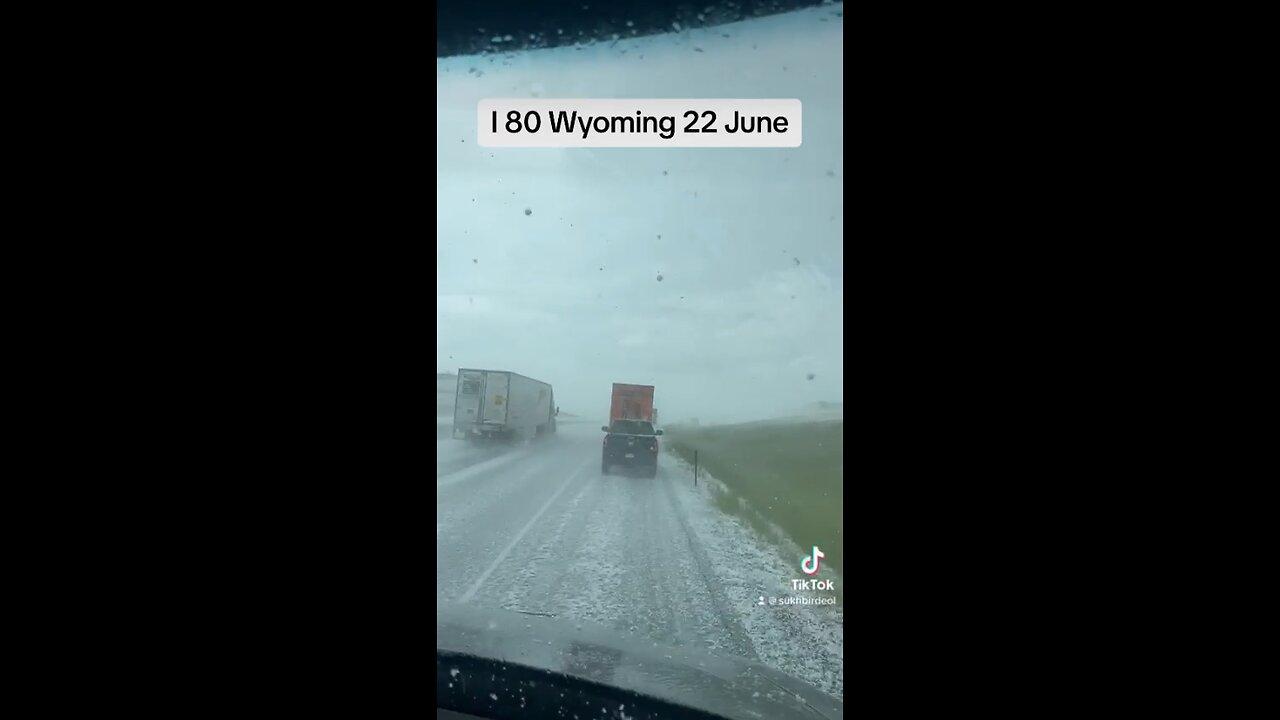 Hail Storm I80 Wyoming