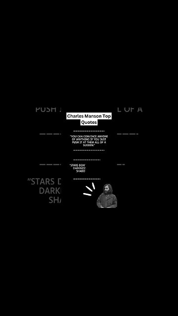 Charles Manson Quotes! #quotes #crime #truecrime #criminal #charlesmanson #shorts #horrorshorts