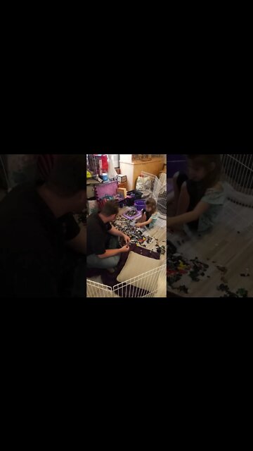Screaming with Uncle Kawika while Playing Legos!