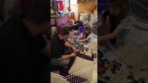 Screaming with Uncle Kawika while Playing Legos!