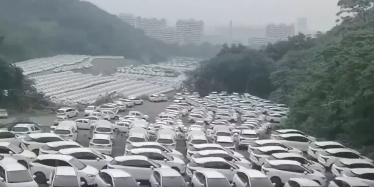 China is Throwing Away Fields of Electric Cars - Letting them Rot SCAM ALERT