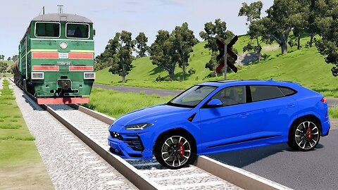 Cars vs Rails _13 – BeamNG.Drive(Follow More Videos)