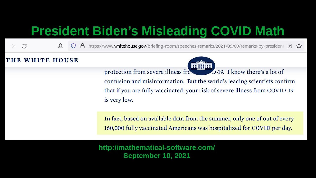 President Biden's Misleading COVID Math