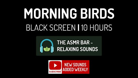 Morning Birds | Black Screen | Bird Sounds | Relieve Stress, Relaxing, Nature, Drift to Sleep