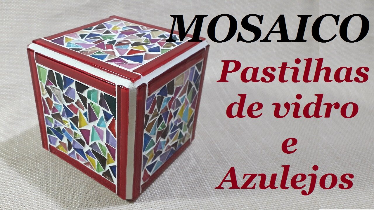 MOSAICO COM PASTILHAS DE VIDRO - FAÇA VOCÊ MESMO - RECICLANDO CACOS DE PASTILHAS @lucibuzo