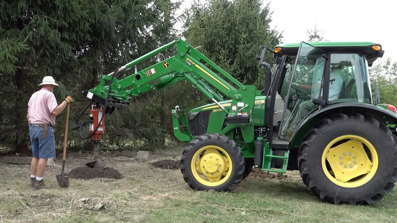 Post Hole Digger that WORKS! Simple Rear Blade. CCTV Cameras!