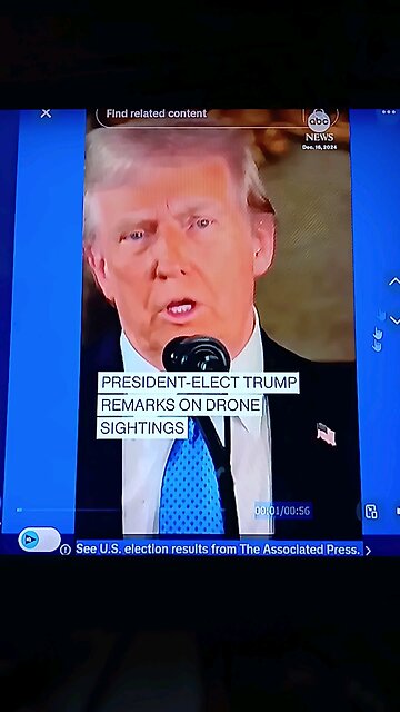 Trump gets asked about the mysterious drones.