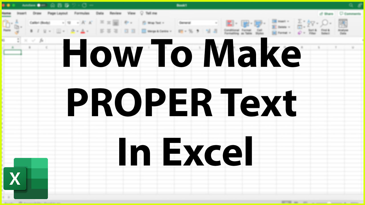 How To Correct Text In Excel & Make it PROPER Text - Excel Tutorial