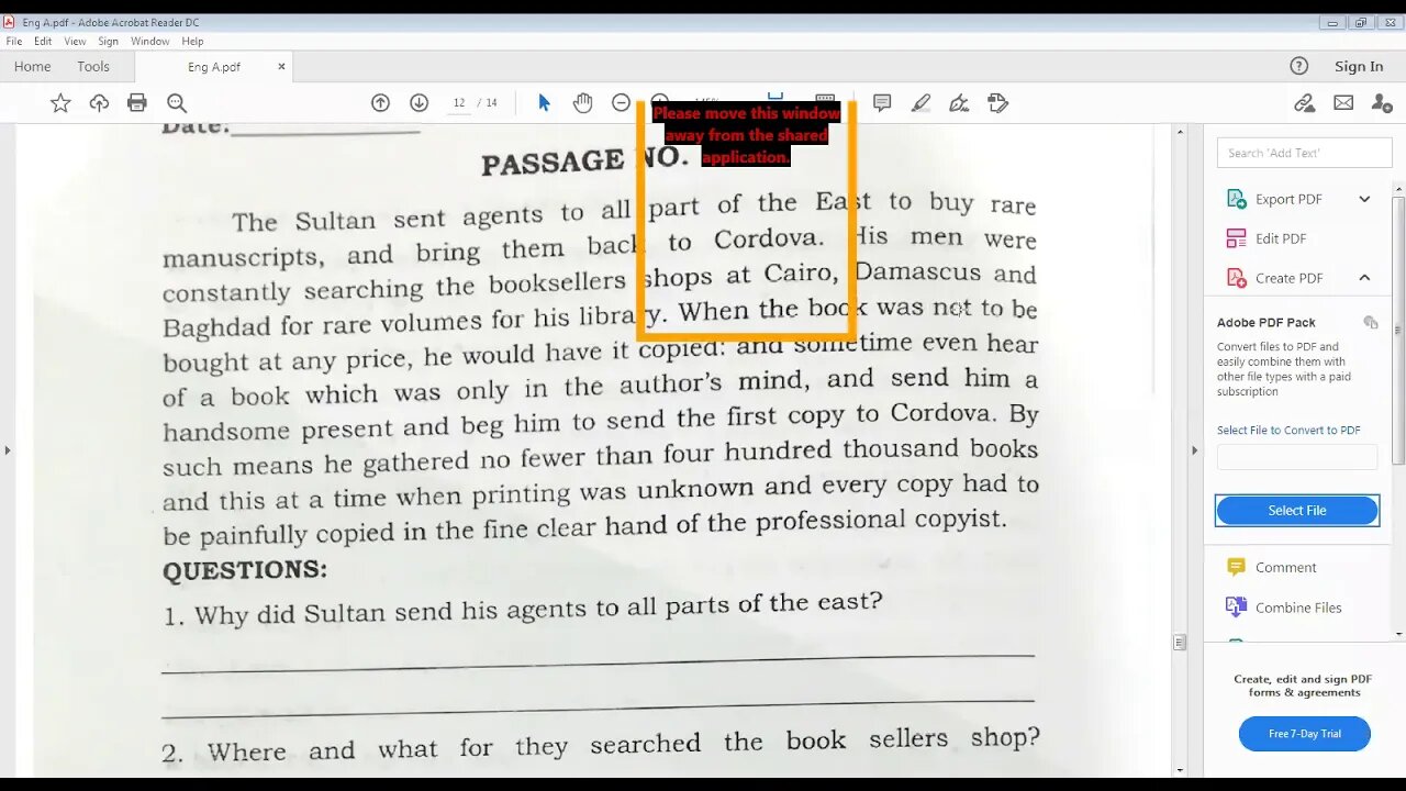 CLASS 7 ENGLISH A 07 01 21