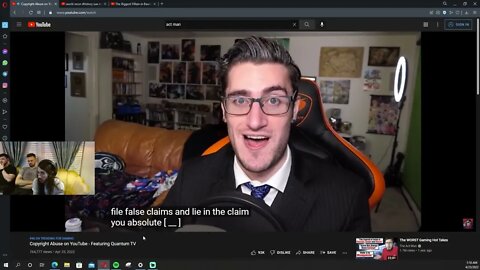 Moistcr1tikal Reacts To Copyright Abuse on Youtube By The Act Man