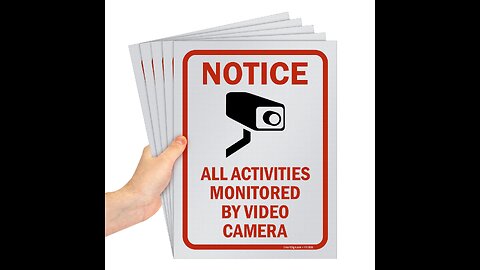 "Security Alert - 24 Hour Video Surveillance, All Activities Monitored" Sign By SmartSign 10"...