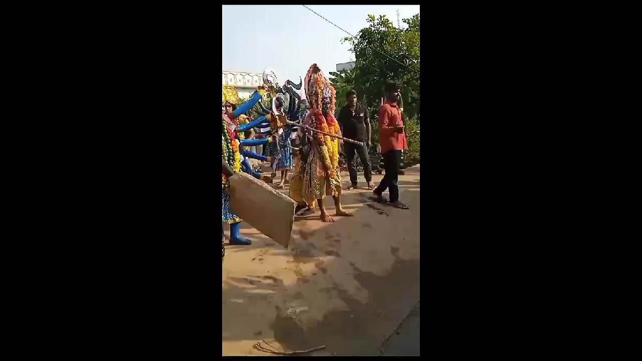 Dasara festival cultural dance performance with beautiful costumes