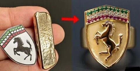 jewellery making at home custom made 17k gold ring for men.mp4