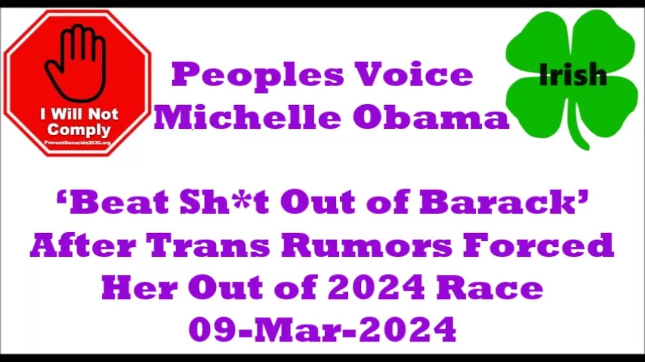 Michelle Obama ‘Beat Sh t Out of Barack’ After Trans Rumors Forced Her Out of 2024 Race 09-Mar-2024