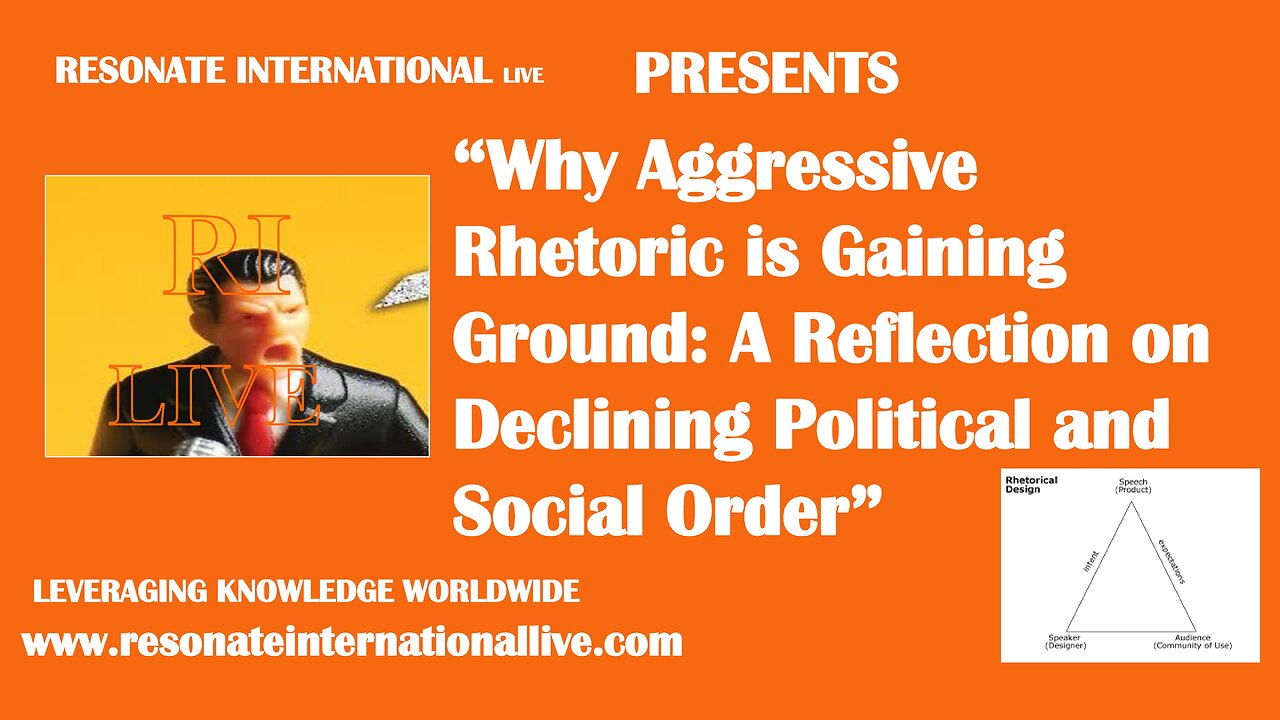 “Why Aggressive Rhetoric is Gaining Ground: A Reflection on Declining Political and Social Order”