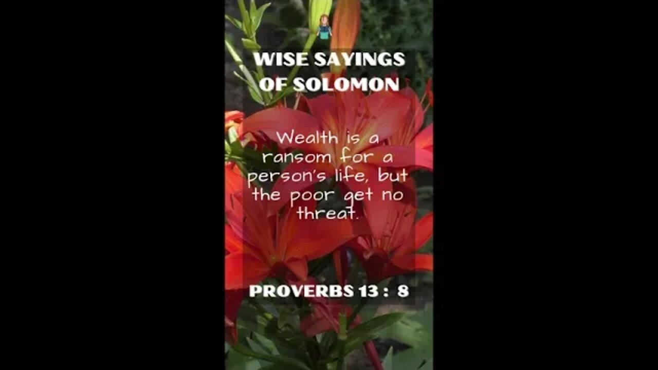 Proverbs 13:8 | Wise Sayings of Solomon