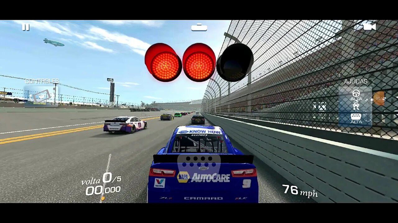 GUIGAMES - Real Racing 3D - Nascar - Daytona , 8º lugar com carro simples