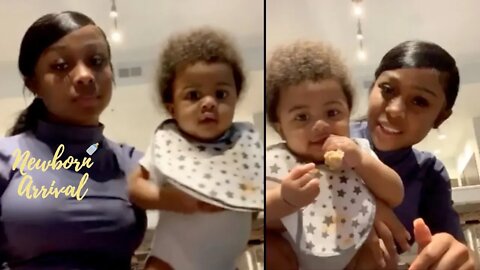 Lil Baby "BM" Jayda Battle With Son Loyal Over Chicken Bone! 🍗