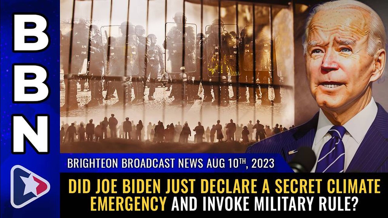 Aug 10, 2023 - Did Joe Biden just declare a SECRET CLIMATE EMERGENCY and invoke military rule?