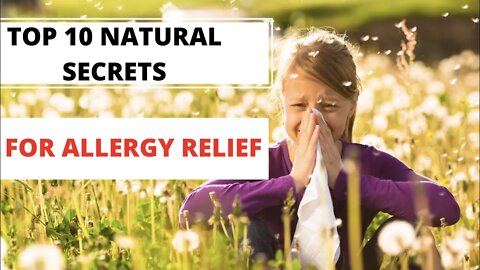 Seasonal Allergies Driving you CRAZY?