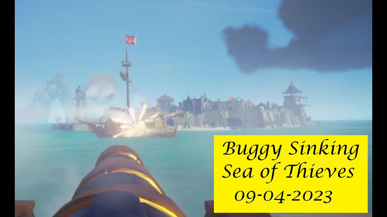 Sinking a sloop in spite of heavy bugging - Sea of Thieves