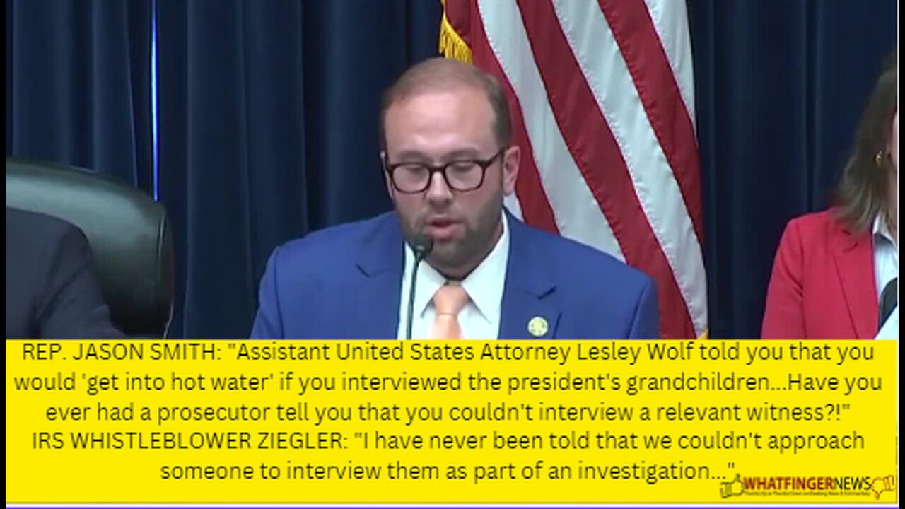 REP. JASON SMITH: "Assistant United States Attorney Lesley Wolf told you that you would