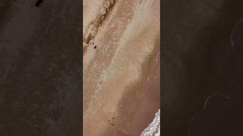 Drone rocket at the beach