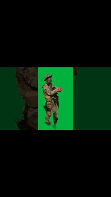 Green Screen – army solider dancing