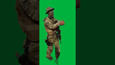 Green Screen – army solider dancing