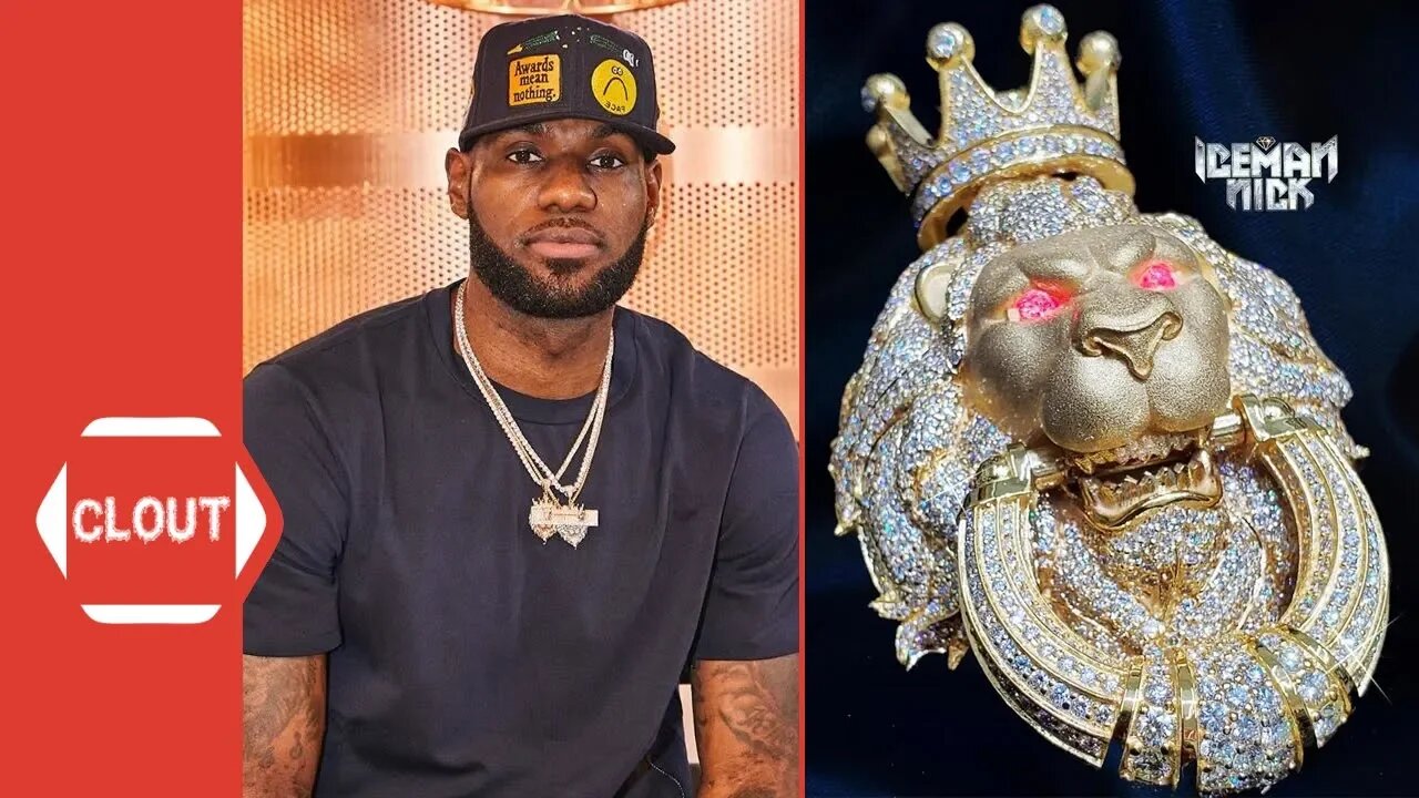 LeBron James Gets New Light-Up "Lion Gatekeeper" Custom Diamond Chain!