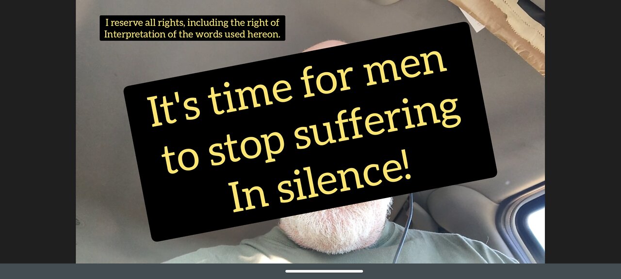 It's Time For Men To Stop Suffering In Silence