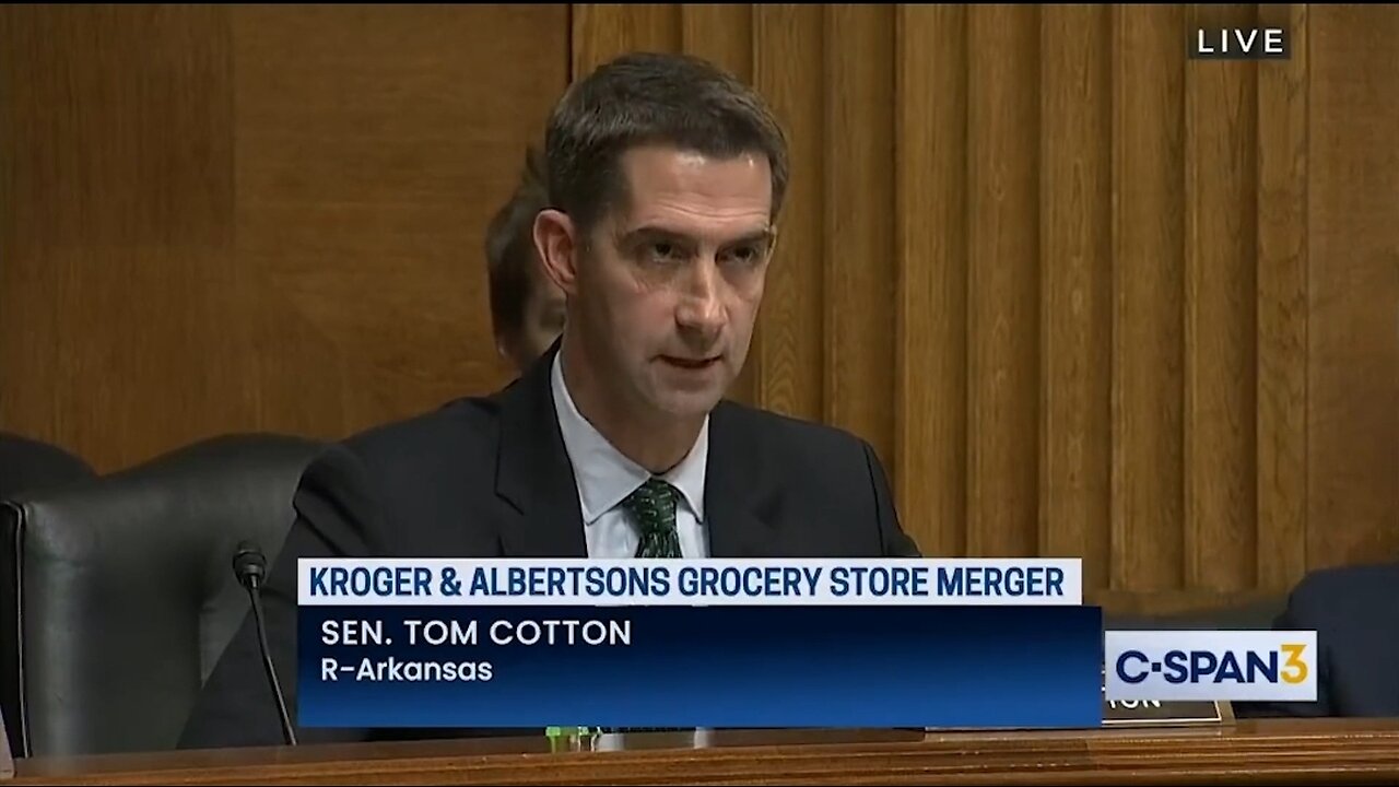 Sen Tom Cotton Rips Woke Kroger CEO For Expecting GOP Backing