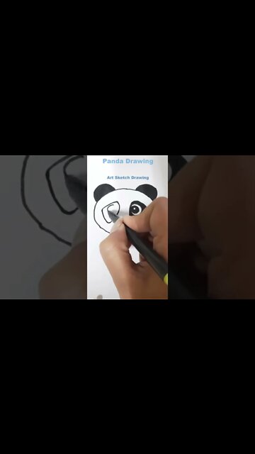 Panda Easy Drawing Tutorial Shorts #drawingshorts #shortdrawingvideo #shortsvideo #shorts